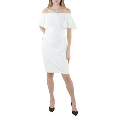 Женское коктейльное и вечернее платье цвета слоновой кости Lauren Ralph Lauren 4 BHFO 8788