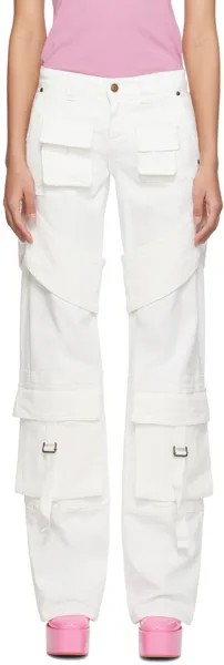 SSENSE Эксклюзивные белые джинсовые брюки карго Blumarine