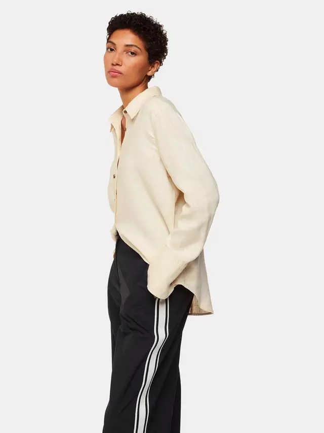 Рубашка Whistles Relaxed Fit Linen, слоновая кость
