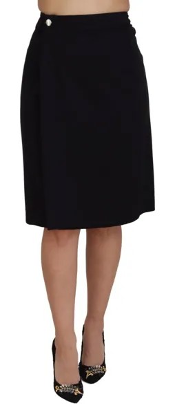 DOLCE - GABBANA Юбка черная шерстяная юбка-карандаш с высокой талией IT48/US14/XL Рекомендуемая розничная цена 900 долларов США