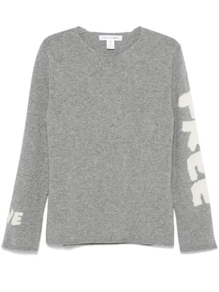 Comme Des Garçons Shirt свитер, связанный интарсией, серый