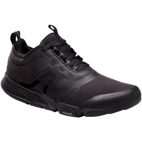 Мужские кроссовки для ходьбы PW 580 черные, размер: 40, цвет: Черный/Угольный Серый NEWFEEL Х Декатлон
