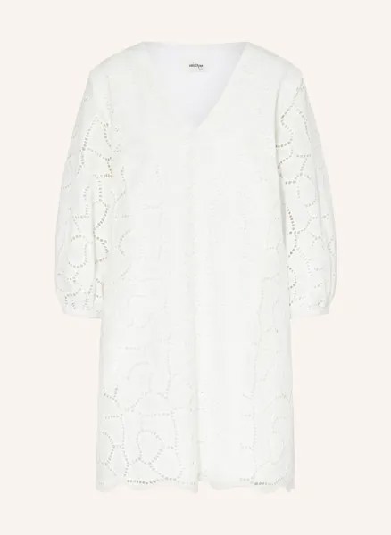Кружевное платье с рукавами 3/4 Ottod'Ame, белый