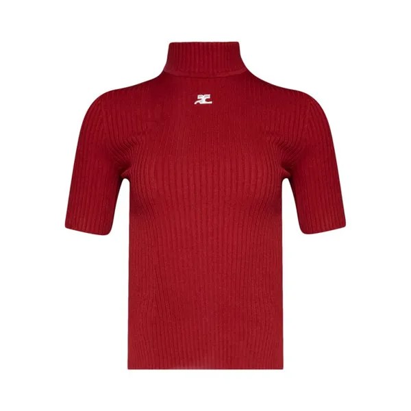 Джемпер Courrèges Reedition Knit Short-Sleeve Jumper, красный