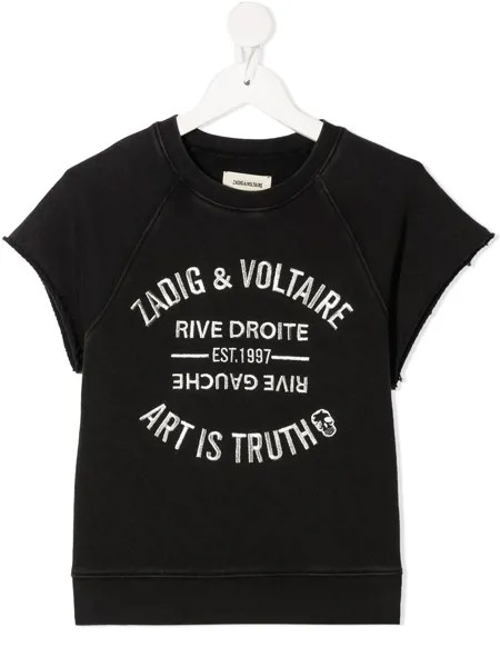 Zadig & Voltaire Kids футболка с надписью