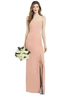 AFTER SIX Женское розовое облегающее вечернее платье на тонких бретельках с подкладкой 4