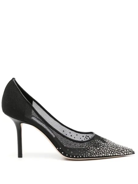 Jimmy Choo туфли Love 85 с кристаллами, черный