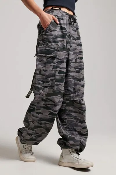 Спортивные штаны с парашютом Superdry, серый