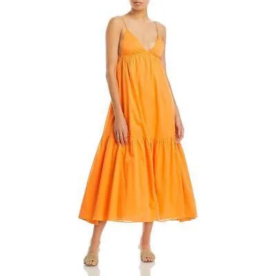 Женское оранжевое многоярусное летнее платье макси Faithfull the Brand 8 BHFO 0831