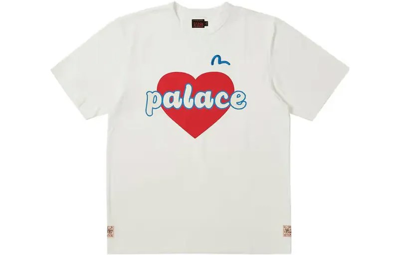 Футболка ко-бренда Evisu X EVISU унисекс белая Palace, белый
