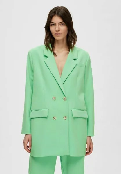 Короткое пальто Selected, зеленый