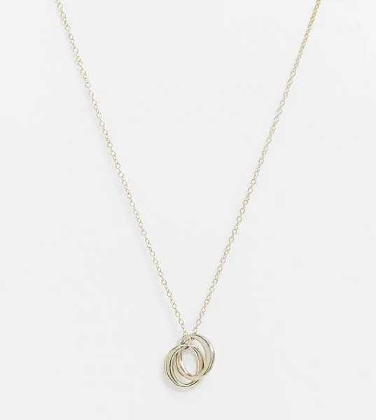 Позолоченное серебряное ожерелье с подвеской в виде колец Kingsley Ryan-Золотой