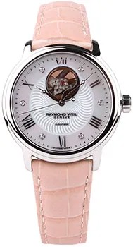Швейцарские наручные  женские часы Raymond weil 2227-STC-00966-ROSE. Коллекция Maestro