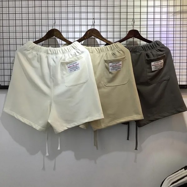 Однотонные персиковые серые мужские и женские шорты RRR123 высокого качества, летние повседневные свободные короткие шорты, уличная одежда