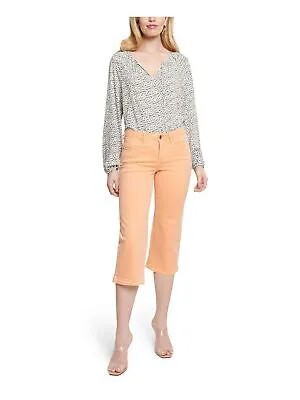 NYDJ Женские оранжевые эластичные широкие джинсы на молнии 16