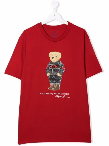 Ralph Lauren Kids футболка с принтом Polo Bear