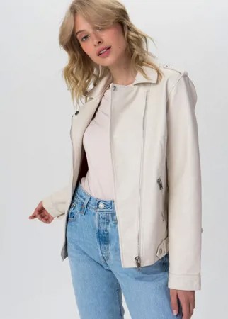 Кожаная куртка женская Tom Farr T4F W9900.30 бежевая 48