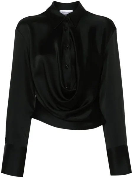Blumarine драпированная рубашка, черный