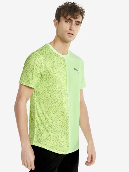 Лонгслив мужской PUMA Run Graphic, Зеленый