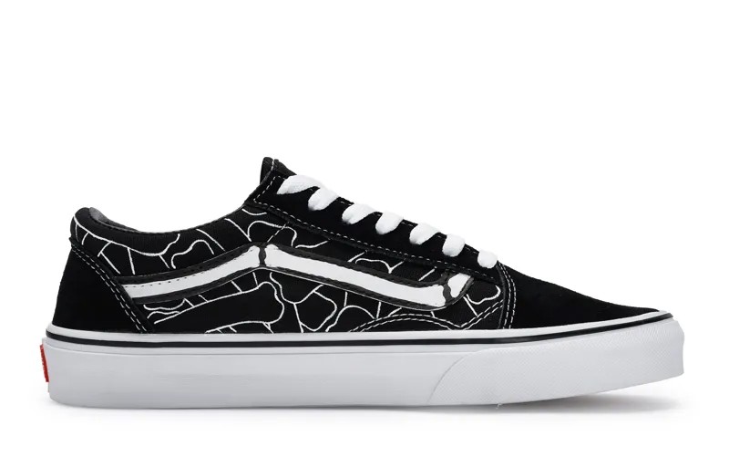 Кроссовки Vans Old Skool Skateboarding Shoes Unisex Low-top Black/White, черный/белый