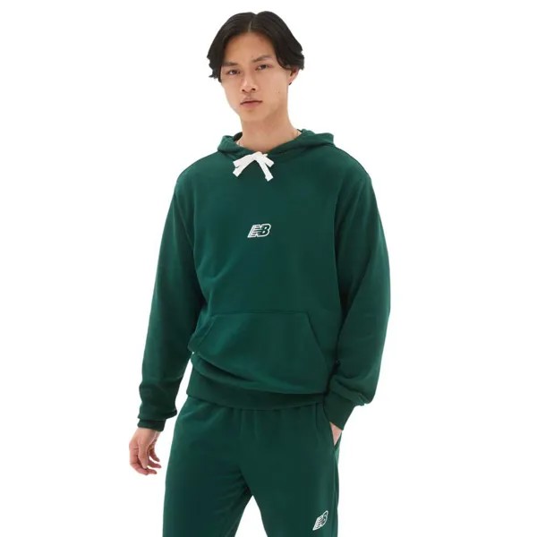 Худи New Balance Essentials Fleece, зеленый