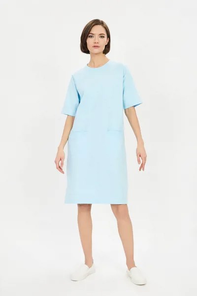 Платье-толстовка женское Baon B451038 голубое XS