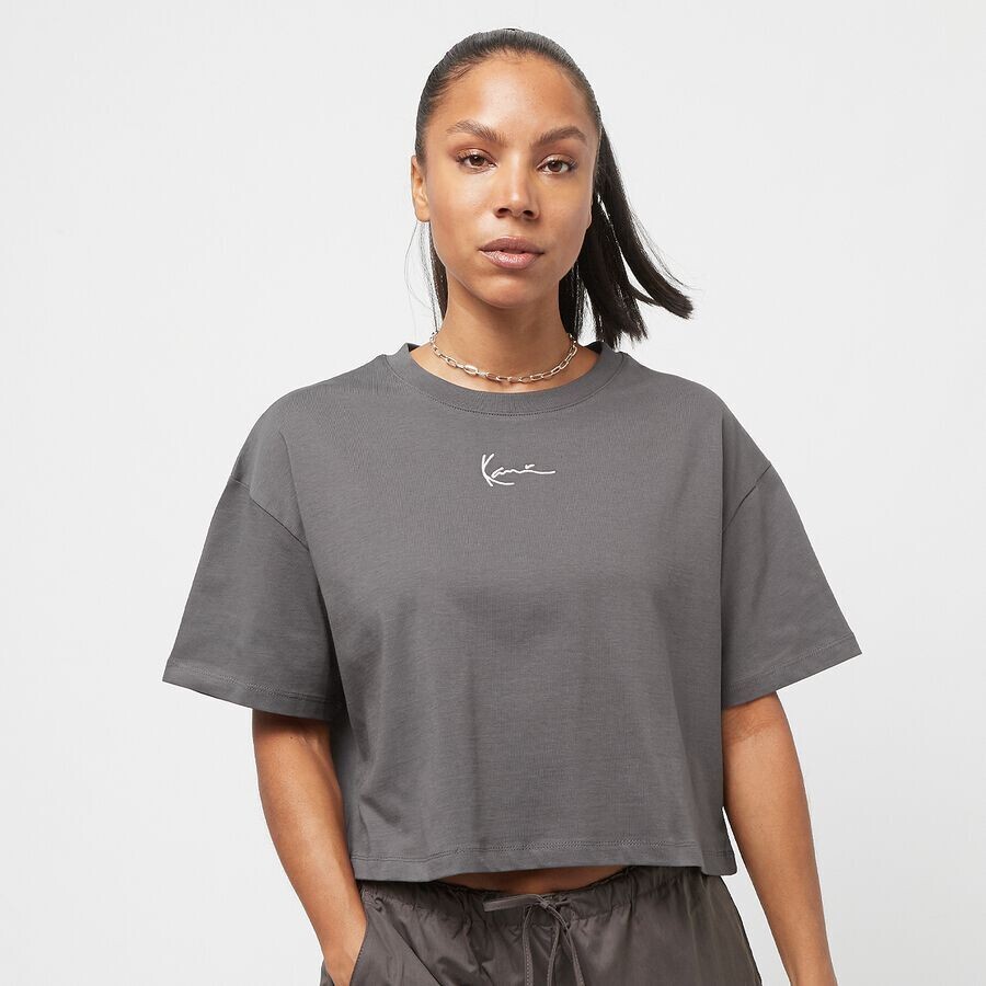 Укороченная футболка Small Signature Essential Karl Kani, цвет anthracite