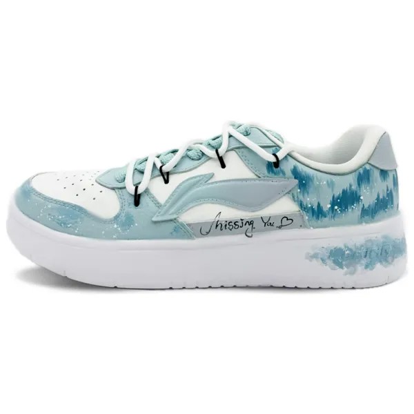 Кроссовки LINING Pontoon Boats Skateboarding Shoes Men Low-top Eveblue/Techgreen/Iolite, зеленый