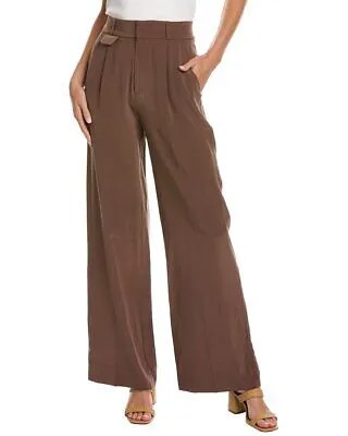 Женские прямые брюки из шелковой смеси Equipment, коричневые 2