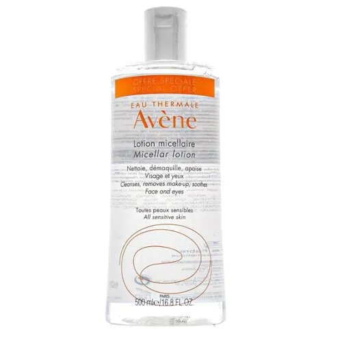 AVENE мицеллярный лосьон для очищения кожи и удаления макияжа, 500 мл