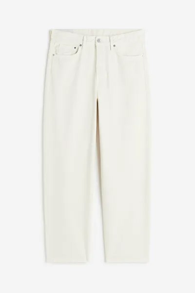 Джинсы H&M Loose, светло-бежевый