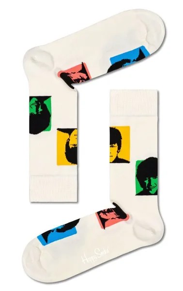 Носки унисекс Happy Socks BEA01 1300 бежевые 25