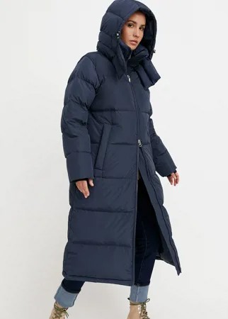 Пуховик-пальто женский Finn Flare W20-12038 синий 46