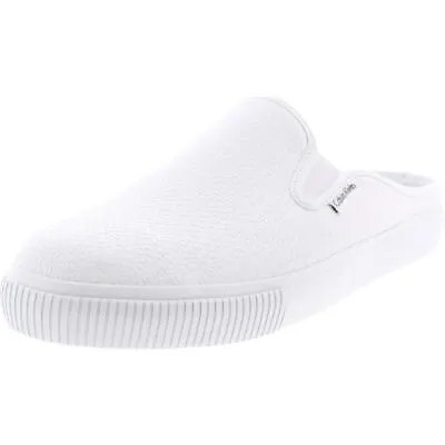Calvin Klein Womens Lena White Slip On Mules Shoes 10 Medium (B,M) BHFO 0329