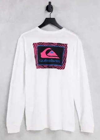 Белый лонгслив Quiksilver Return to the Moon
