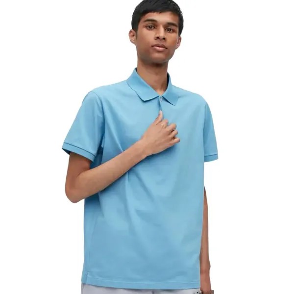 Футболка Uniqlo Dry Pique Polo, синий