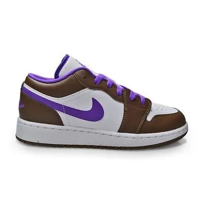 Кроссовки Nike Air Jordan 1 Low (GS) для юниоров — 553560 215 — Palomino Wild Berry White