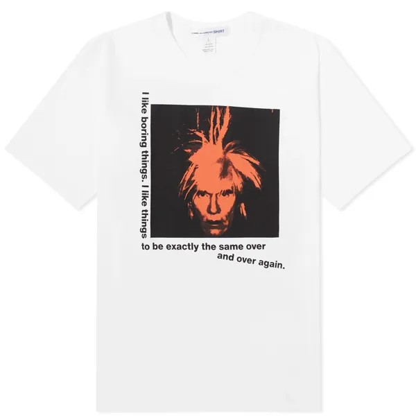 Футболка Comme Des Garçons Shirt X Andy Warhol T-Shirt, белый