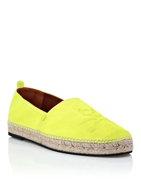 Эспадрильи Череп Philipp Plein, цвет Yellow Fluo