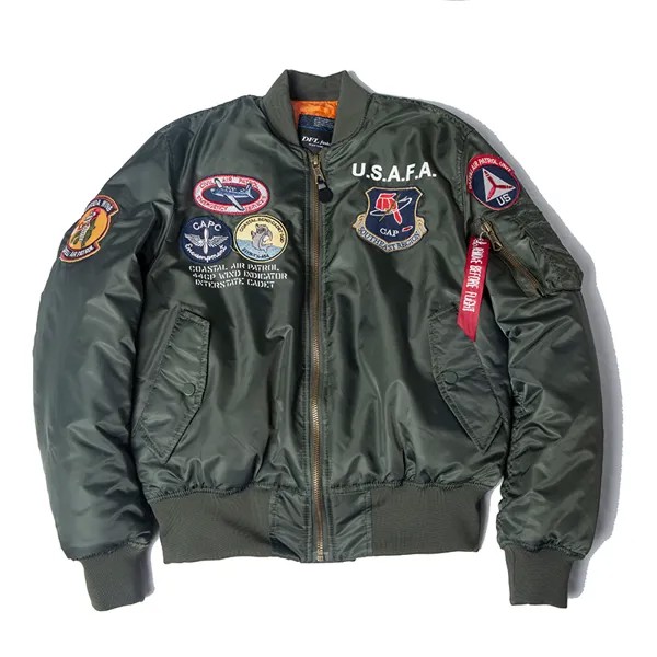 2020 A/W USAFA винтажный пилот куртка-бомбер американские ВВС Топ пистолет Мужская одежда брендовая зимняя армейская USN MA1 USMC вышивка