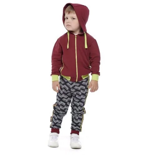 Толстовка lucky child размер 30 (116-122), бордовый