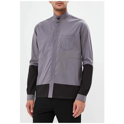 Комбинированная рубашка Daniil Landar L, серый/черный
