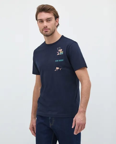 Новогодняя футболка в мужской подарочной упаковке J. HART & BROS., темно-синий