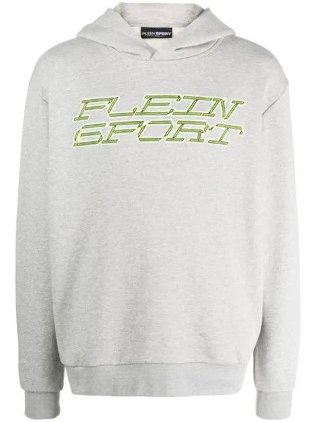 Plein Sport худи Tiger с логотипом, серый