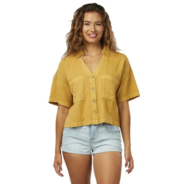 Рубашка с коротким рукавом Rip Curl Premium Linen, желтый