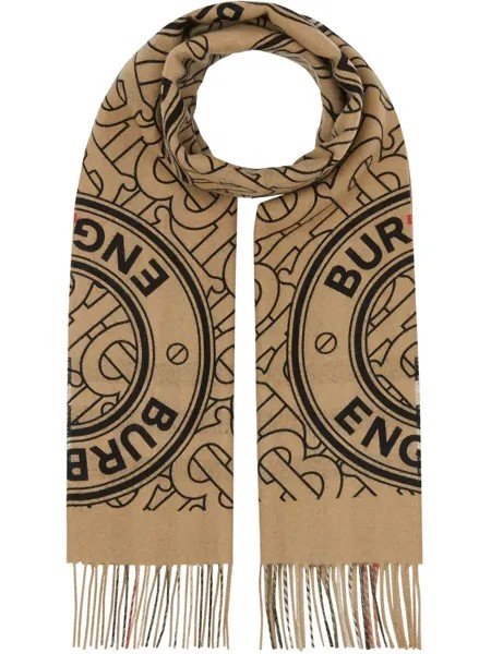 Burberry двусторонний шарф с монограммой