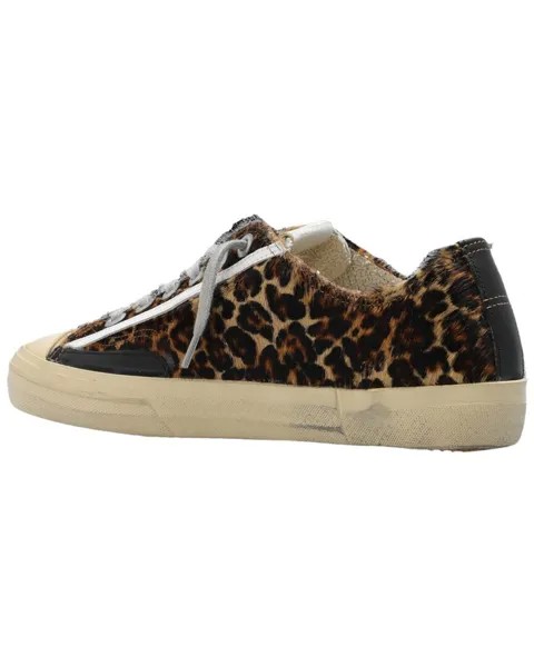Кроссовки Golden Goose V-Star из кожи с ворсом, мультиколор