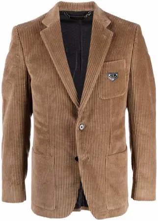 Philipp Plein вельветовый однобортный пиджак