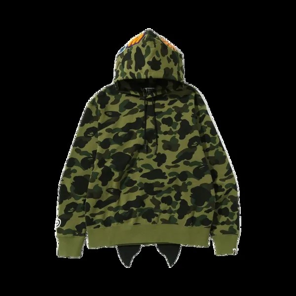 Худи BAPE 1st Camo Shark Relaxed Fit Fullover 'Green', зеленый