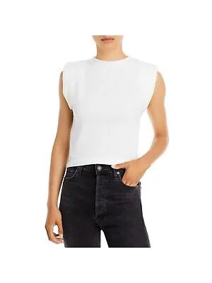Женская белая футболка без рукавов с подплечниками AVA - ESME для работы L
